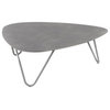 HomeRoots Table Titane Steel Frame Volcanic Finish Table Top