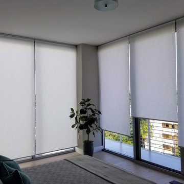 Solar shades: motorized and cord-loop lift
