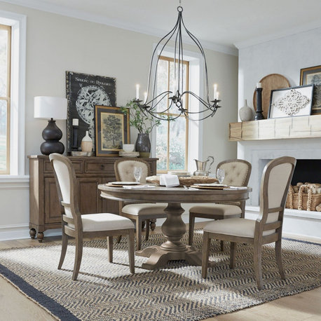 Meadow Farmhouse Dining Set - Options available, Round Table & 4 Chairs