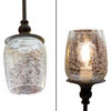 Crackle Glass Shade, Set of 3, Mini Globe Shape for Light Fixture Replacement