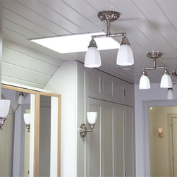 North Shore Chicago Shingle Style Home - Flush-mount Ceiling Lighting