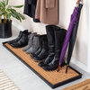 46.5"x14"x1.5" Rubber Boot Tray With Rectangle Embossed Coir Insert