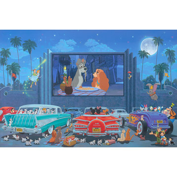 Disney Fine Art A Night at the Movies by Manuel Hernandez, Gallery Wrapped Gicl