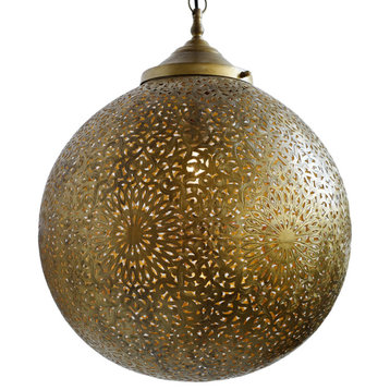 Brass Radha Globe Pendant Light