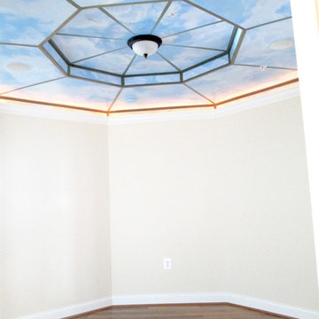 Hallway Ceiling Mural with Flying Geese