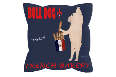Bull Dog French Bakery Pillow