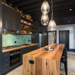 Recycled Messmate double waterfall timber island - Kitchen Benchtops