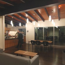 Wd Ceiling & Flrs, Stone FP