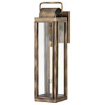 Hinkley Lighting - Hinkley Lighting Sag Harbor Outdoor 1 Light 21" Wall, Bronze/Clear - Sag Harbor unites updated elements with time-tested details. A simple, clean cage in a Burnished Bronze, Antique Brushed Aluminum or Black with Burnished Bronze accent finish anchors to forge an unforgettable look and combines with clear glass panels to create a beacon of enduring style.