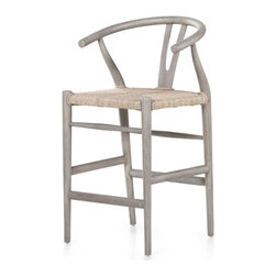Four Hands Home - Muestra Counter Stool - Weathered Grey - Bar Stools And Counter Stools