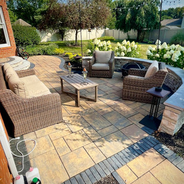 Backyard Patio, Fence, and Front Steps