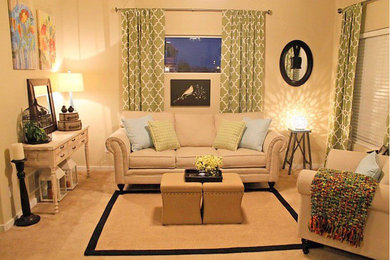 Family room - contemporary family room idea in Denver