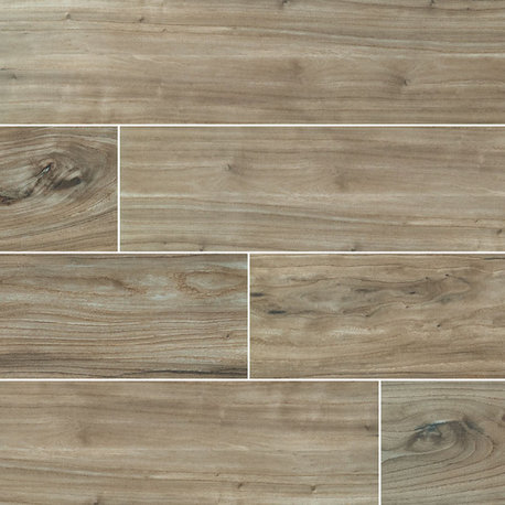 Catalina Teak 8X48 Polished Porcelain Tile, 85 Sft