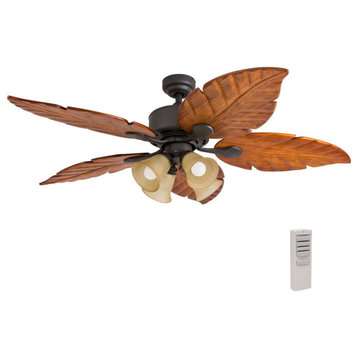 Prominence Home San Martin Ceiling Fan with Light and Remote, 52 inch, Bronze