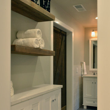 Country Infused Contemporary Master Bath
