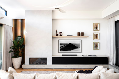 This is an example of a contemporary living room in Sydney.