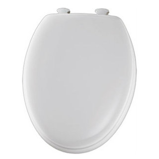 Bemis 144eca 000 White Elongated Molded Wood Toilet Seat W/ Easy Change Hinges for sale online 
