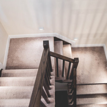 View of the staircase to the basement