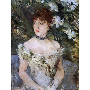 Berthe Morisot Young Woman Dressed for the Ball Wall Decal Print