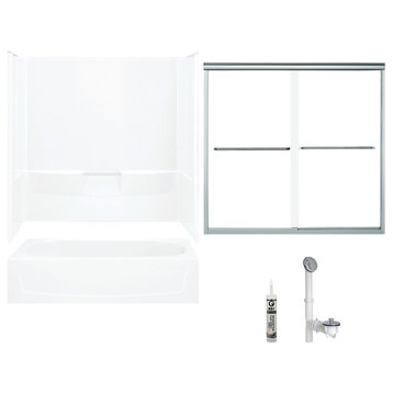 Sterling Performa Right-Hand Drain Bathtub Shower Kit 72"x40"x48", White