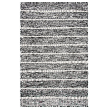 Safavieh Vermont Collection, VRM802 Rug, Black/Ivory, 5'x8'