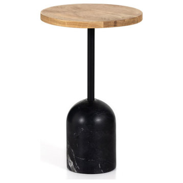 Fay Accent Table-Black Marble