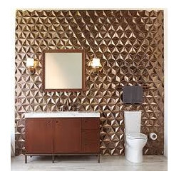 Japanese Geo Tessellation in Metallic Gold - Tile