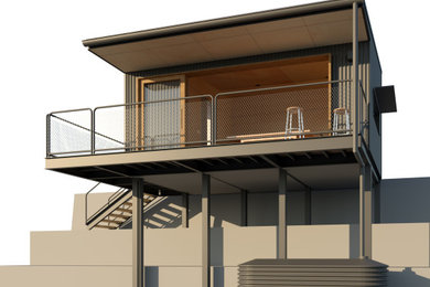 Photo of an industrial home design in Wollongong.