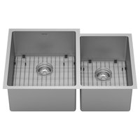 Karran Undermount Stainless Steel 33" 16-Gauge Double Bowl 60/40 Sink Kit