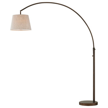 Artiva USA Allegra LED Arch Floor Lamp, Dimmer, Antique Bronze