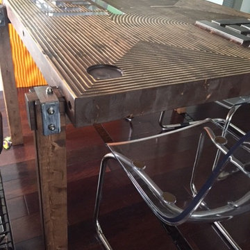 Dining Table, custom - wood and metal