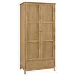 Bentley Designs - Atlanta Oak Furniture Double Wardrobe - Atlanta Oak Double Wardrobe features simple clean lines and a timeless style. The range is available in two tone, white painted or natural oak options, to suit any taste. Also manufactured with intricate craftsmanship to the highest standards so you know you are getting a quality product.