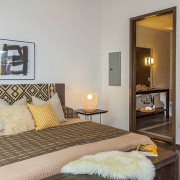 Nate Berkus Bedding with Tribal Pattern Headboard