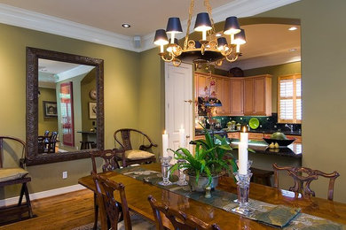 Mid-sized transitional dining room in Houston.