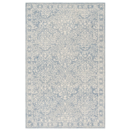 Safavieh Lauren Ralph Lauren Collection LRL6935 Rug, Blue/Ivory, 5'x8'