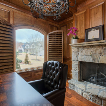 Wood Interior Picture Window in Gorgeous Office - Renewal by Andersen Georgia