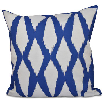 Geometric Decorative Pillow, Dazzling Blue , 20"x20"