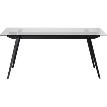 Archie Dining Table, Tempered Glass Top