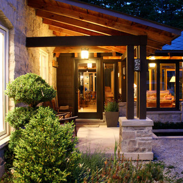 Post and Beam Porch with "Floating" Windows
