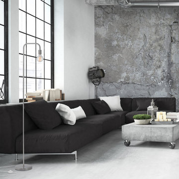 Holden 70" Floor Lamp, Brushed Steel, In-Line On/Off Foot Switch