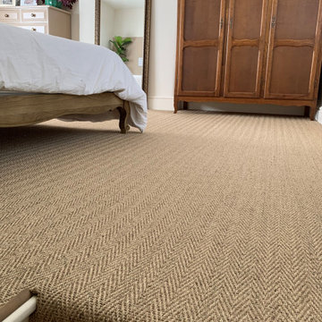 Bedroom with sisal carpet