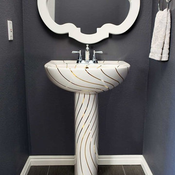 Bathrooms - Gold & Platinum Hand Painted Sinks