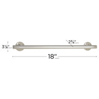 Coronado Straight Shower Grab Bar, Polished Stainless, 18