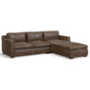 Tribecca Sofa Chaise, Whiskey Leather, Right Hand Facing