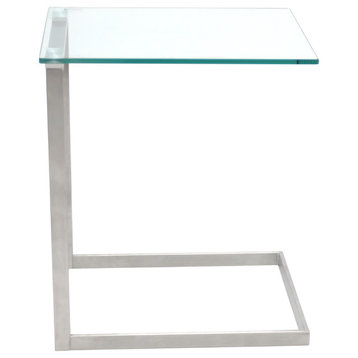 Lumisource Zenn Glass End Table, Glass