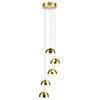 Ravello 5-Light ETL Certified Integrated LED Chandelier Lighting Fixture, Brass