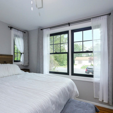 Black Windows in Splendid Bedroom - Renewal by Andersen New Jersey & NYC