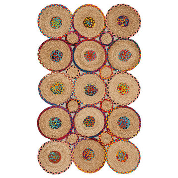 Safavieh Cape Cod Collection CAP306 Rug, Red/Natural, 3'x5'