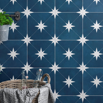 Art Ponent Blue Star Tiles – Matt, Wall & Floor