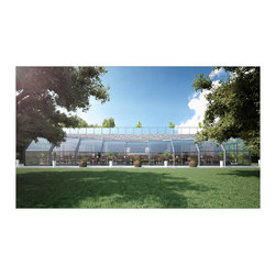 Commercial retractable patio cover - Prefab Studios